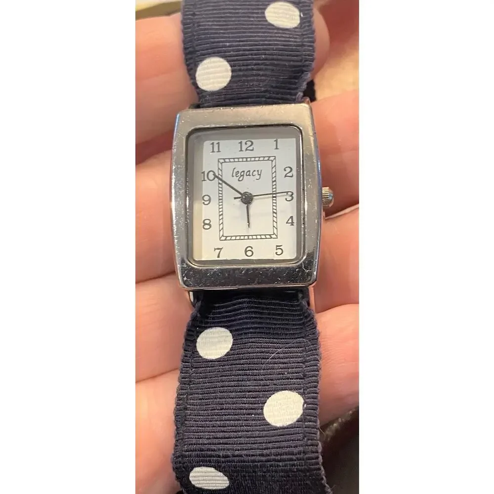 Women's Silver Tone Legacy Watch, Silver Tone with Fabric Band